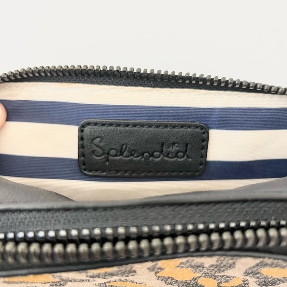 Splendid Cheetah Leopard Print Crossbody Two Compartment Purse Cute Barely Used - Picture 11 of 11
